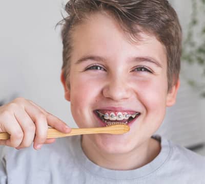 brushing and flossing